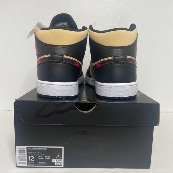 Nike Air Jordan 1 Retro Mid “Tartan Swoosh” 2022 - Picture 4 of 4